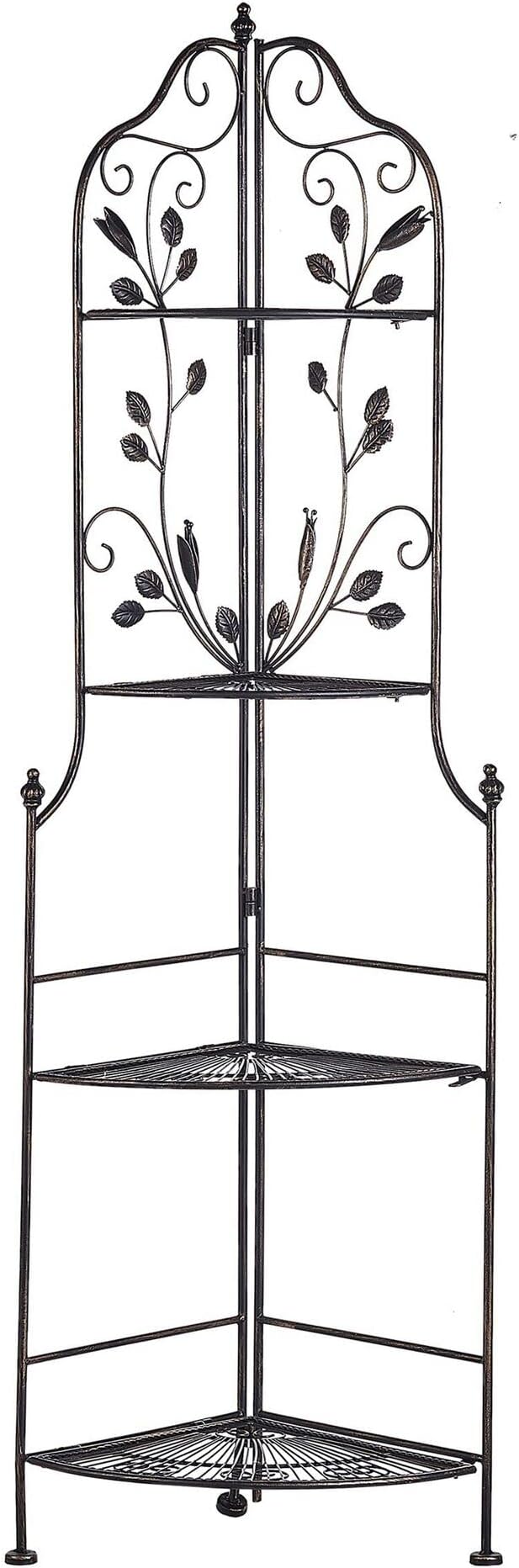 PrimoLiving Metall Garten Regal Pflanzen Blumen Eckregal aus Metall