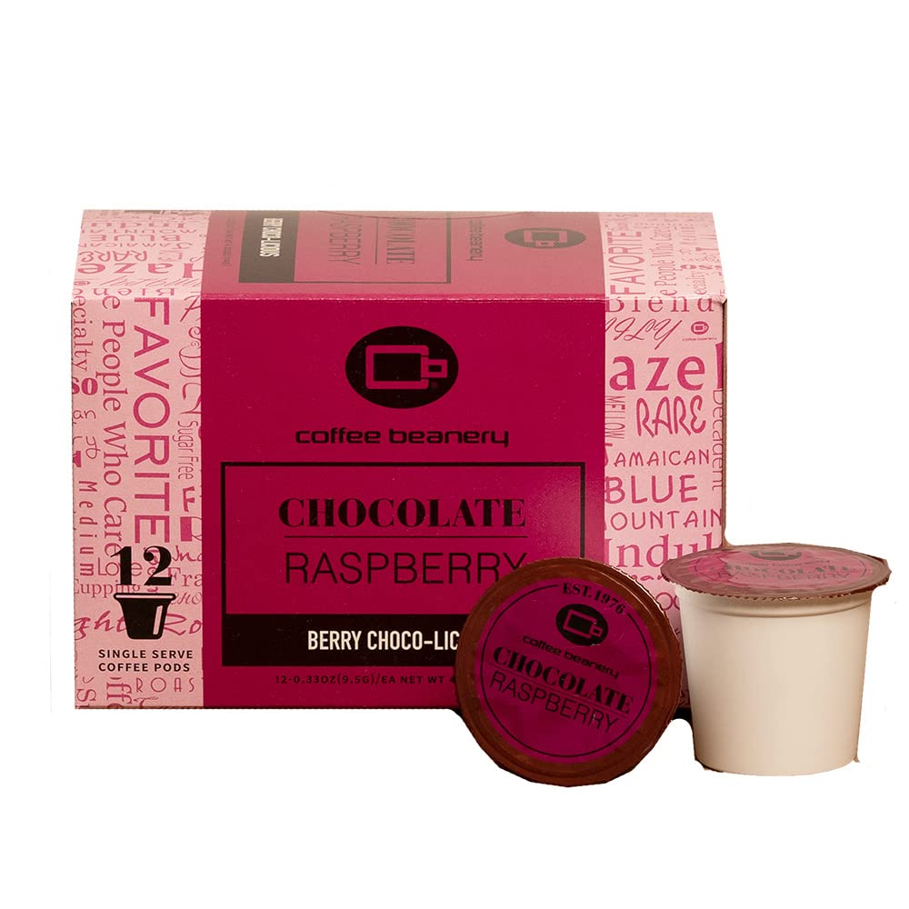 Chocolate Raspberry Coffee Pods by Coffee Beanery | 12ct Medium Roast Arbica Coffee