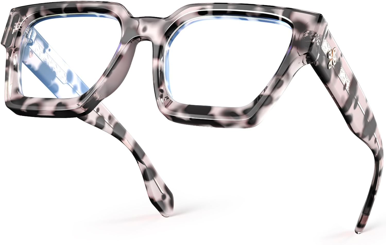 VISOONE Blue Light Blocking Glasses with TR90 Rectangle Frame and Chic Preppy Look for Women Men RIVER