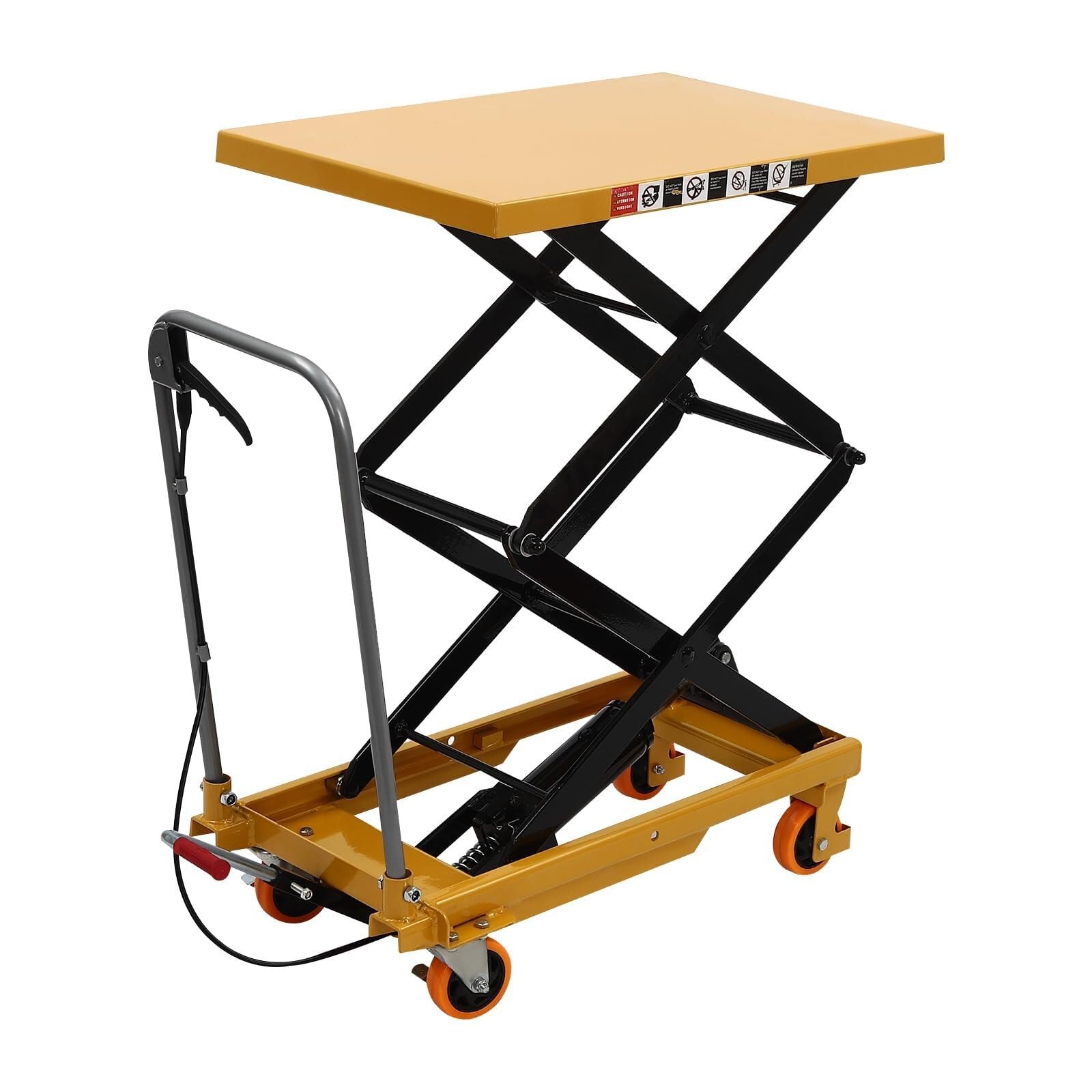 Składany hydrauliczny wózek podnoszący podwójny stół do podnoszenia nożyc do przenoszenia i transportu materiałów (200 kg)