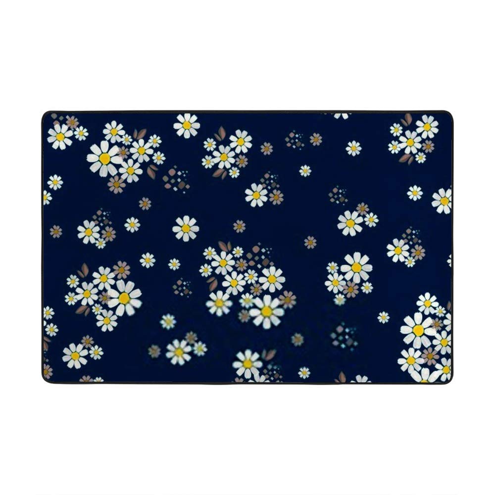 Tapis camomille doux en coton stretch isolant et confortable pour pieds nus en hiver