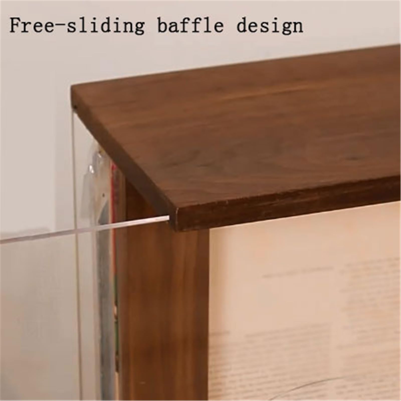 Ufficio Scatola for album CD con portadischi in vinile in legno for creatività desktop Scaffale porta dischi
