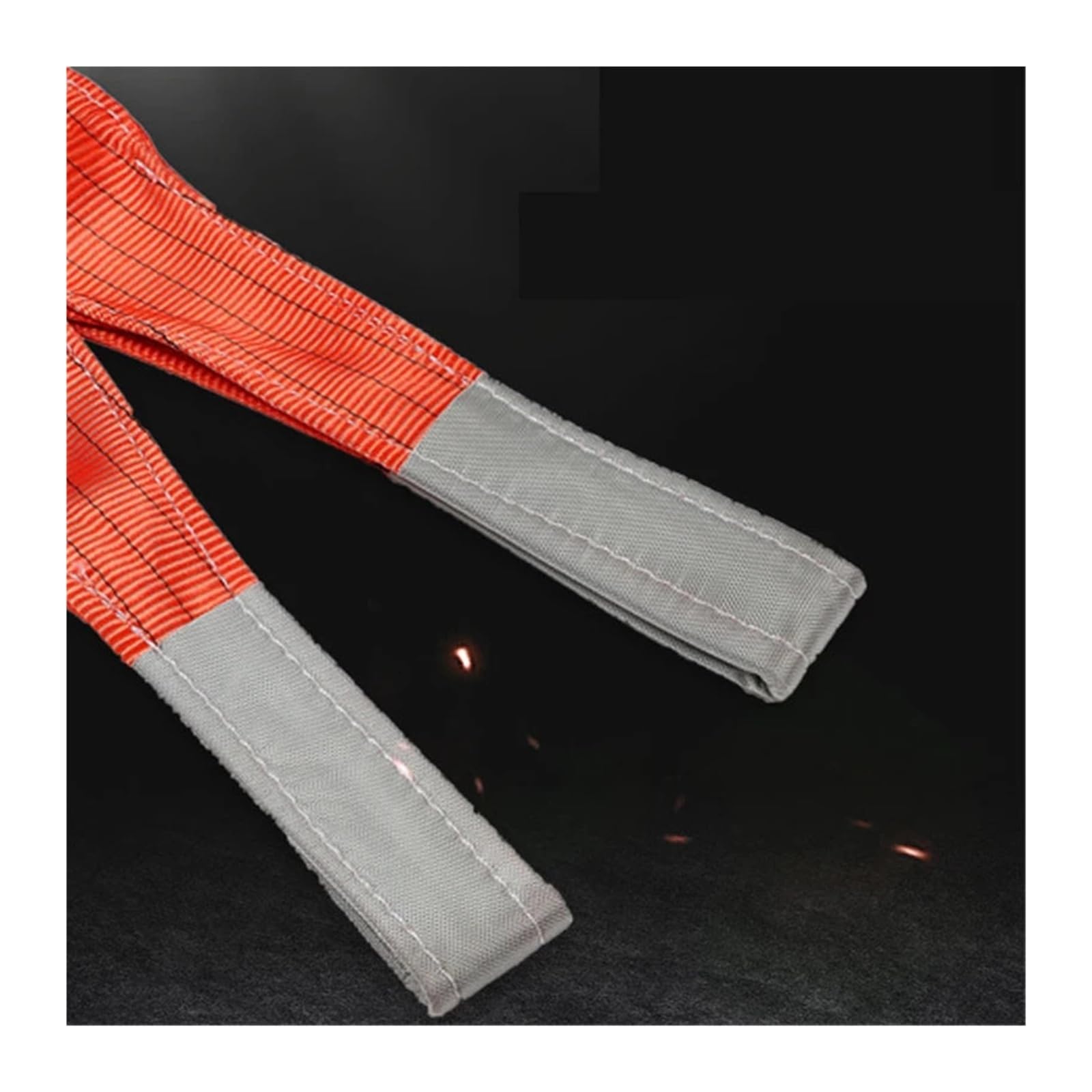 Ancho 125 mm Nylon Plano Grúa Eslinga de elevación Industrial Plegado Elevación Remolque Cuerda Correa Correa WLL Peso 5 toneladas Longitud 1~12 m