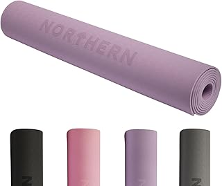 NORTHERN Yoga Mat, 4mm Lightweight Non-Slip Exercise Mat, Large Surface for Pilates, Gymnastics, Yoga & Home Gym Workouts, Compact Fitness Training Equipment for Stretching & Floor Exercises