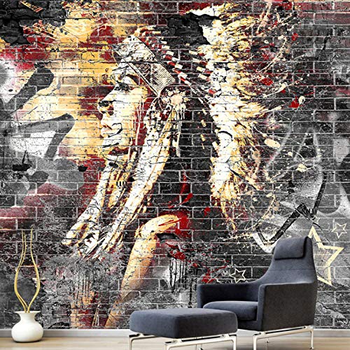 baporee Custom Wallpaper Murals 3D Graffiti Art Wood Grain Brick Wall Mural Retro Characteristic Cafe Restaurant Wall Covering Wallpaper