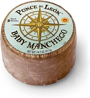 Ponce de Leon Baby Manchego Cheese 3 Months (Case of 8 x 14.7 ounces)