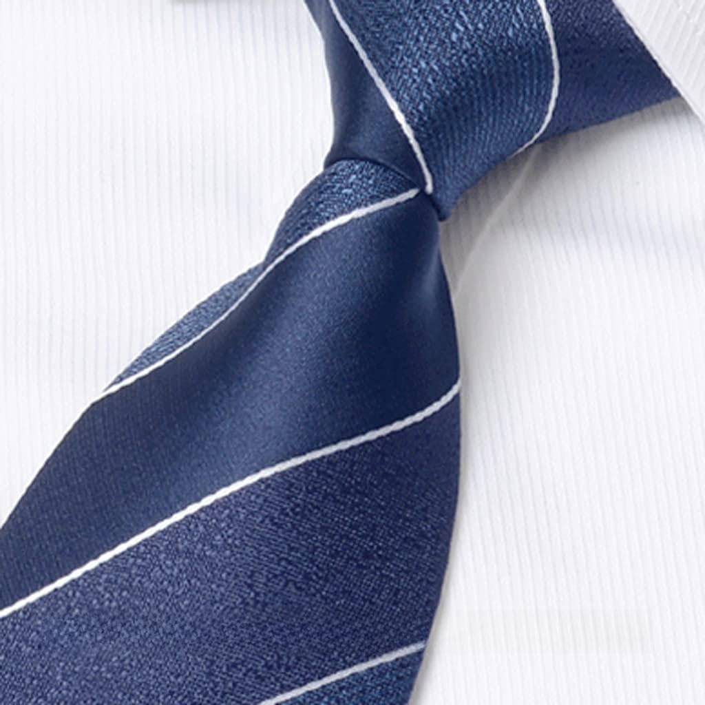Corbatas. Corbatas de Hombre Corbata de Negocios 100% poliéster Formal Hecha a Mano clásica Corbata de Novio de Boda Informal(Blue)