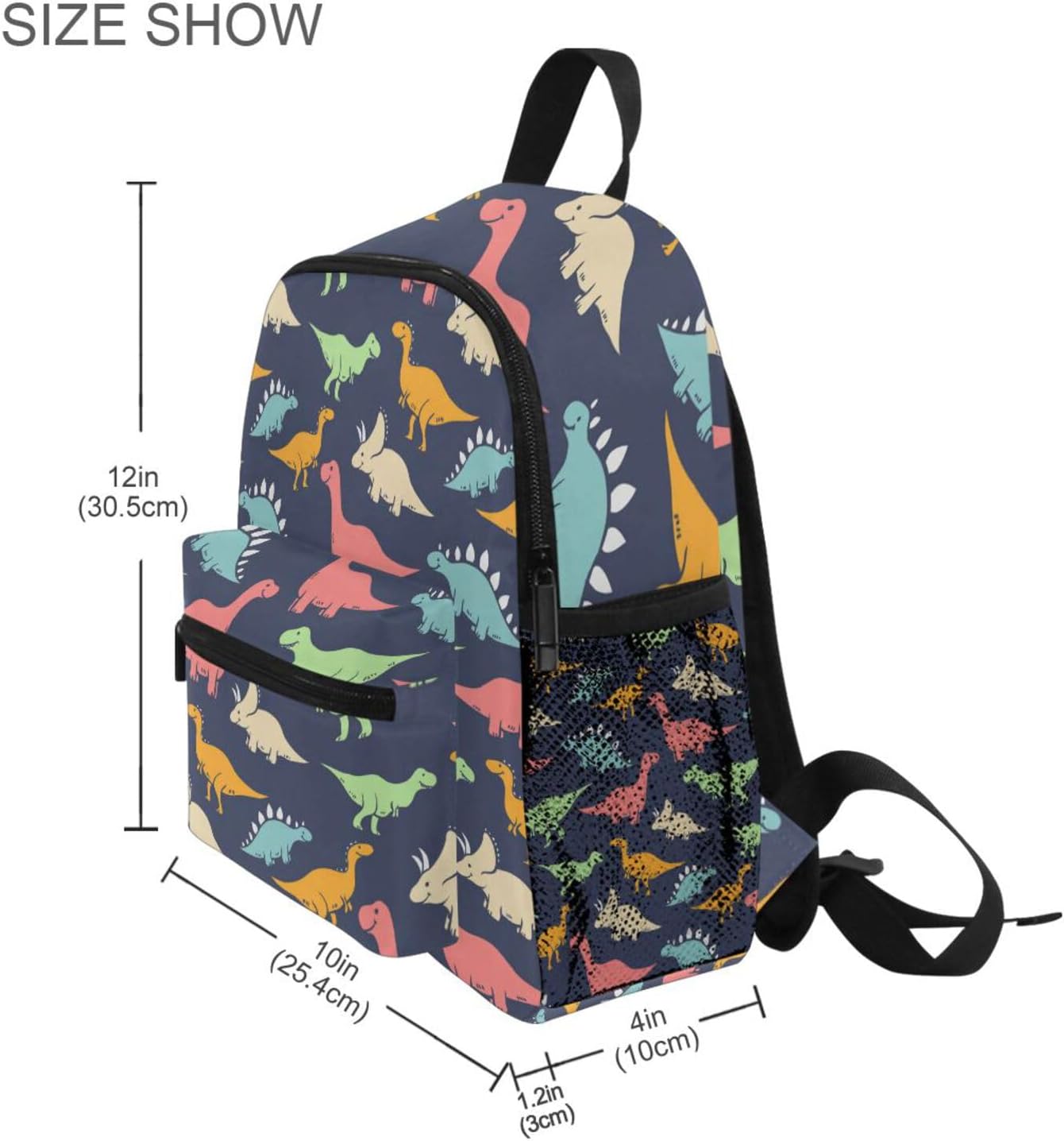 Cute Kids Back Pack Colorful Dinosaur Todder Backpack Lightweight Preschool Kindergarten Book Bag Practical and Durable Daycare Bag for Travel,Toys - Image 4