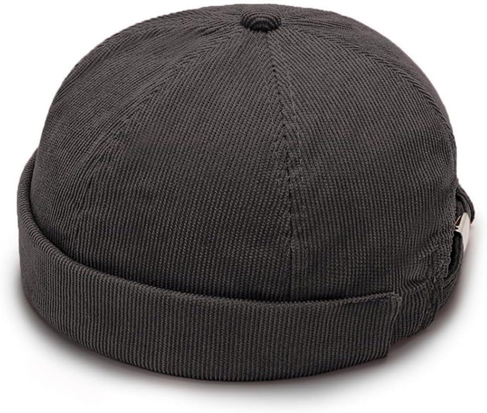Corduroy Brimless Hat for Men Women Sailor Docker Cap Cuff Harbour Beanie Hat - Image 6
