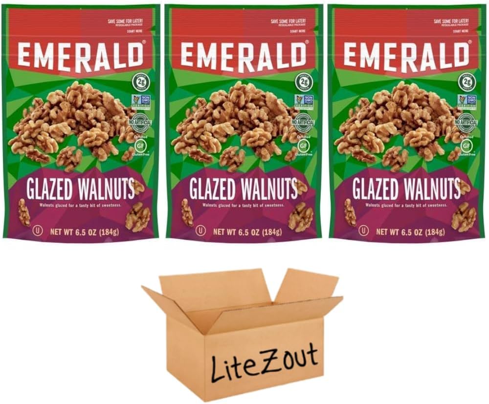 Emerald Glazed Walnuts 6.5 Ounce (3 Pack), by Litezout