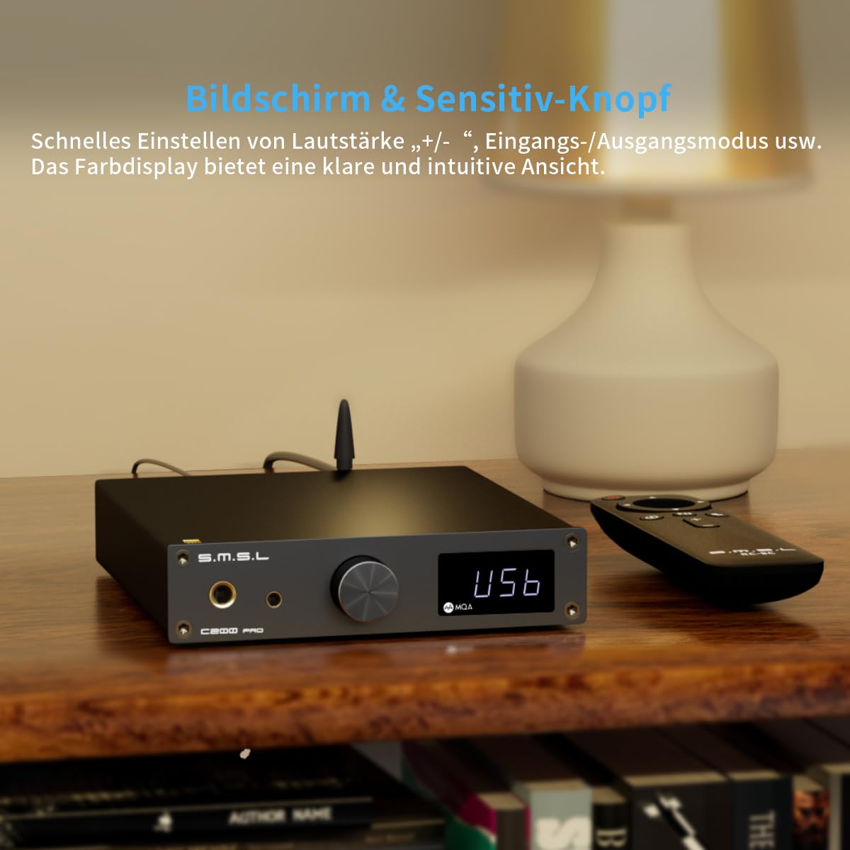 SMSL C200 PRO LDAC Kopfhörerverstärker ES9039Q2M XU-316 DSD512 32Bit/768kHz DAC USB-C Optisch Koaxial Bluetooth 4,4mm 6,35mm RCA TRS
