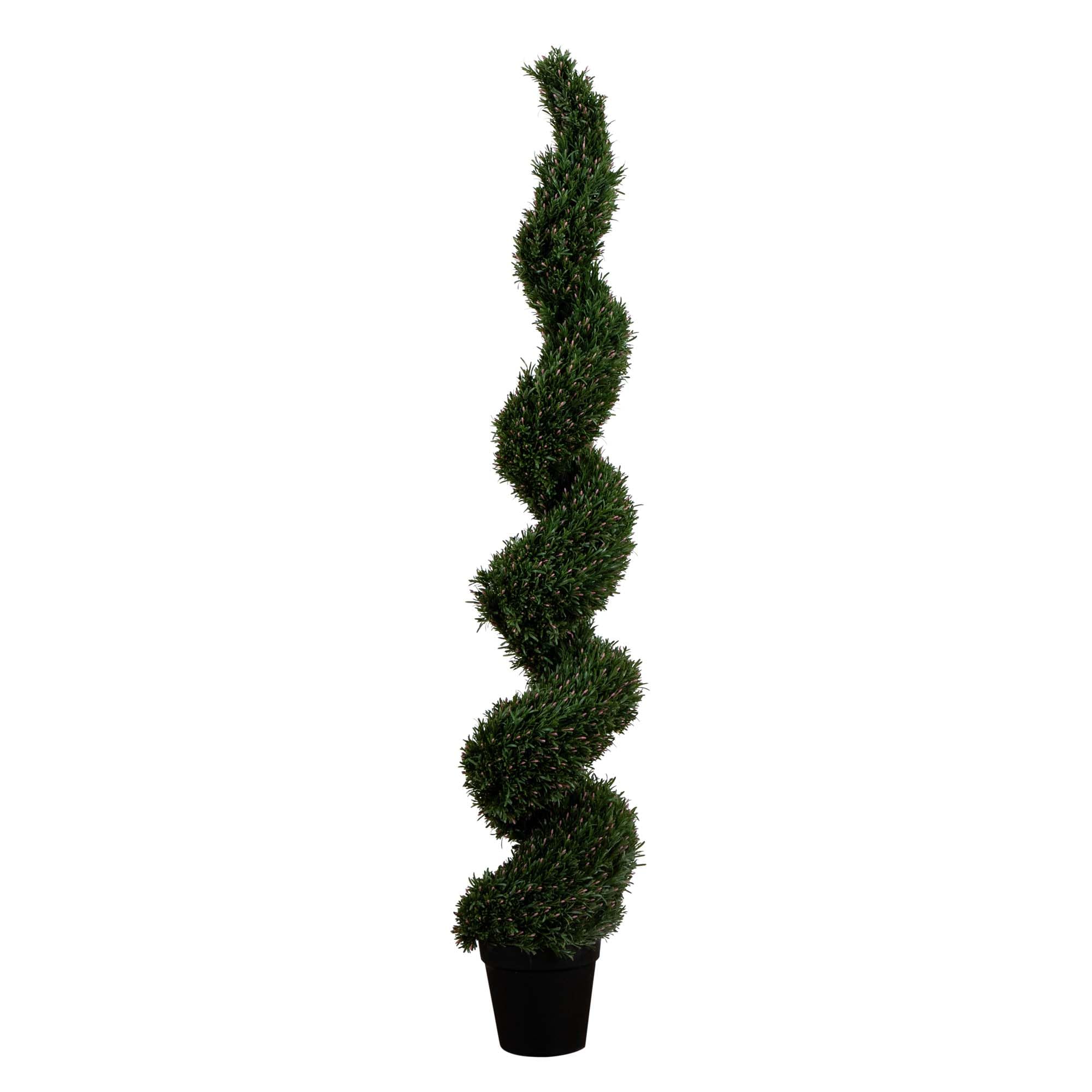 Nearly Natural 7ft. UV Resistant Artificial Rosemary Spiral Topiary Tree (Indoor/Outdoor)