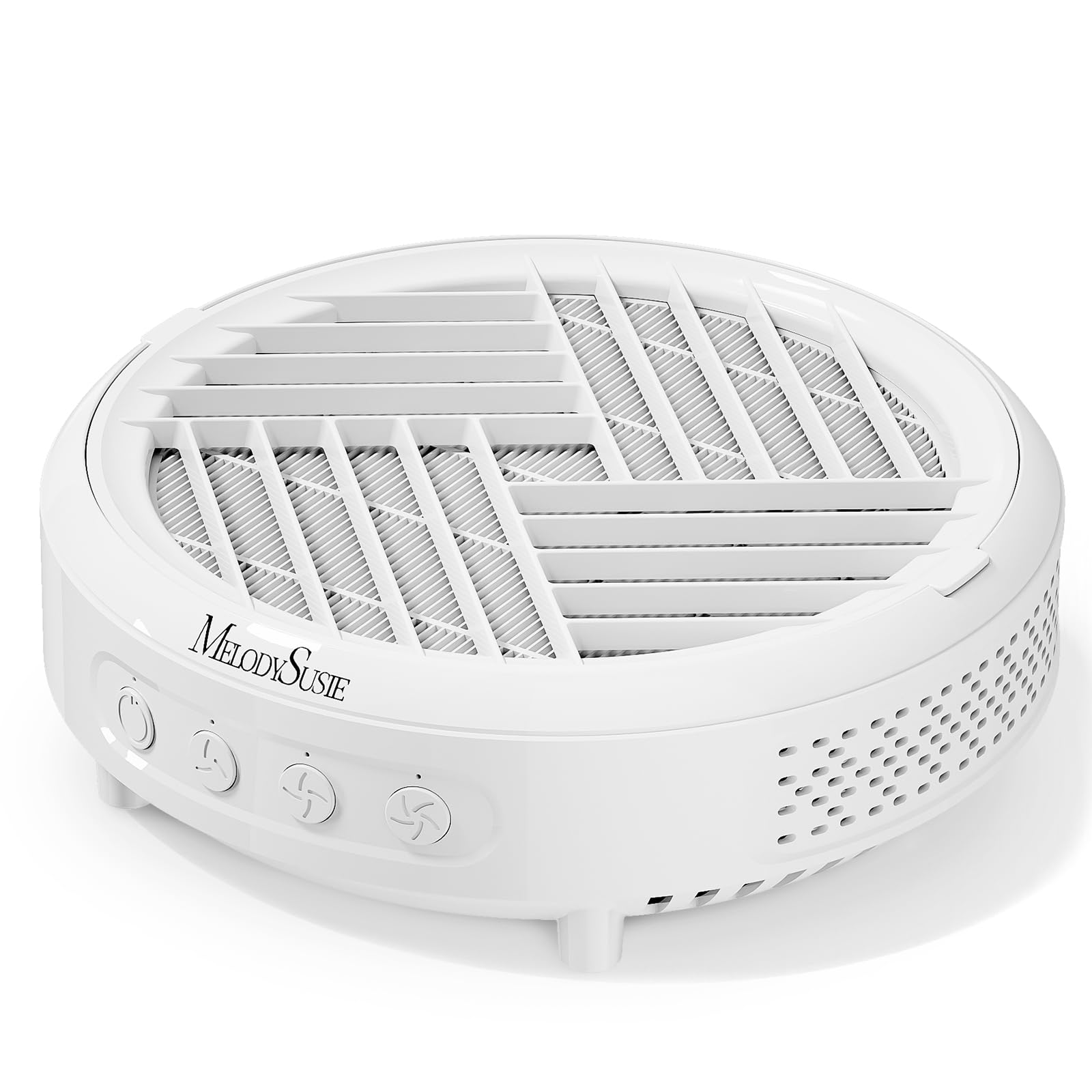 MelodySusie Aspirateur Ongles Professionnel, HPro Faible Bruit Aspirateur de Table Puissant, Portable Onglerie Materiel Professionnel Matériel d’Onglerie pour Salon à Domicile & Débutants - Blanc