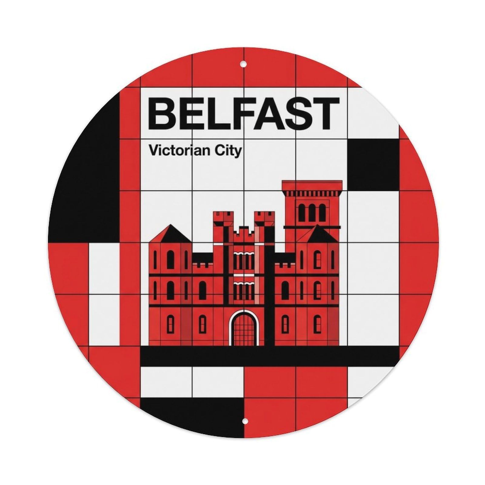 Metal Tin Sign Vintage Travel Belfast Ireland Collection