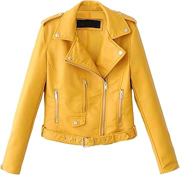 GOLDEN  レザージャケット　極美品 Amazon | [Chenyoulan] イエローMライダース ジャケット