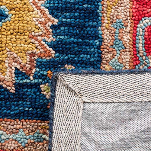 Tapete decorativo boho rojo y azul 2x3 pies miniatura 6