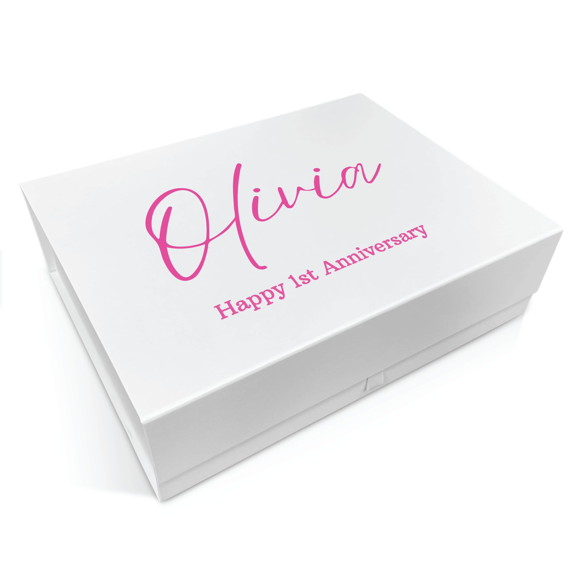 COOKIES AND KOALAS Personalised Gift Box – Custom Full Colour Print – White – Extra Large 42x32x12cm – Keepsake Box for Birthdays, Weddings, Anniversaries, Baby Showers & Special Occasions