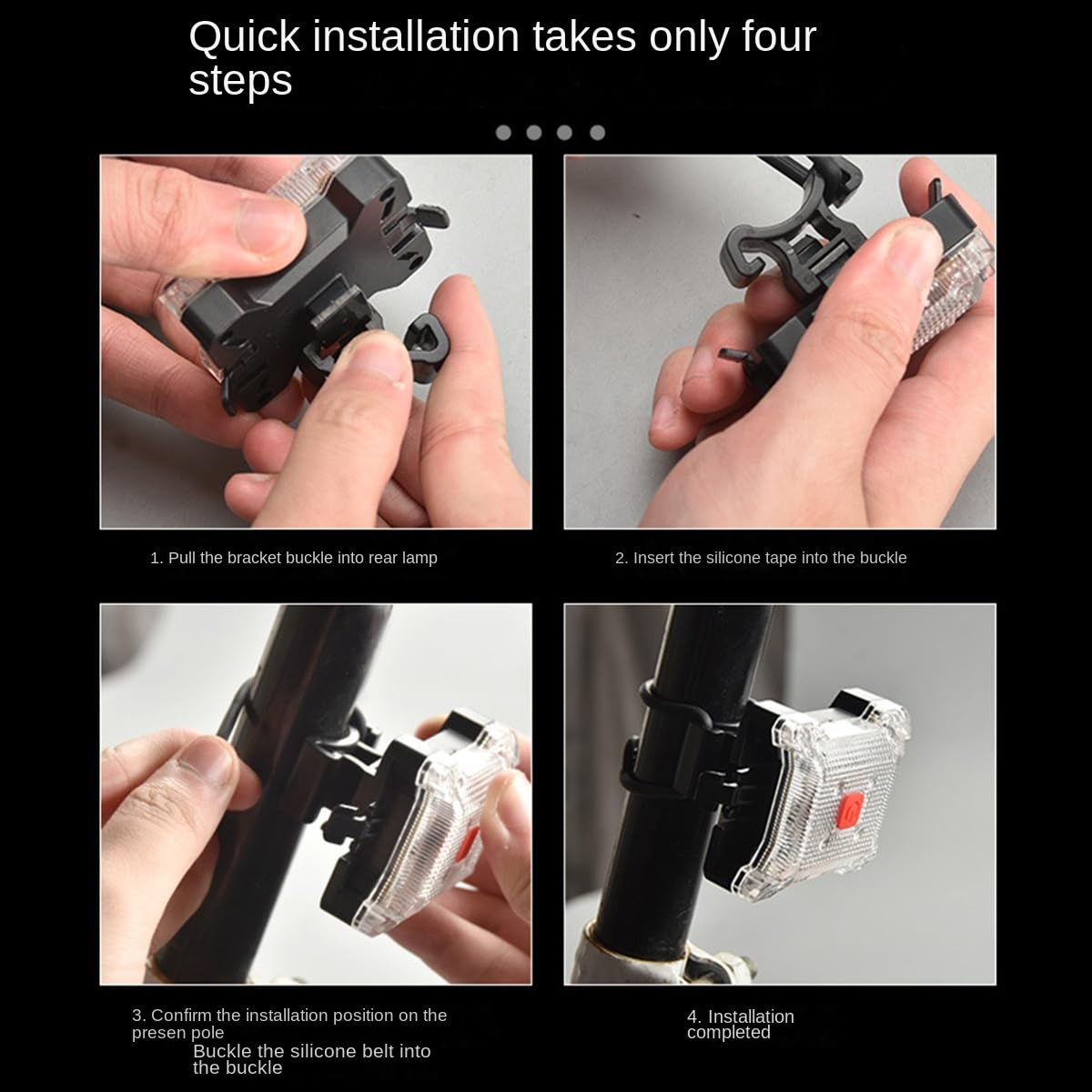 Luz de advertencia de seguridad delantera y trasera para bicicleta, control inalámbrico, luz intermitente para bicicleta, luz trasera recargable por USB