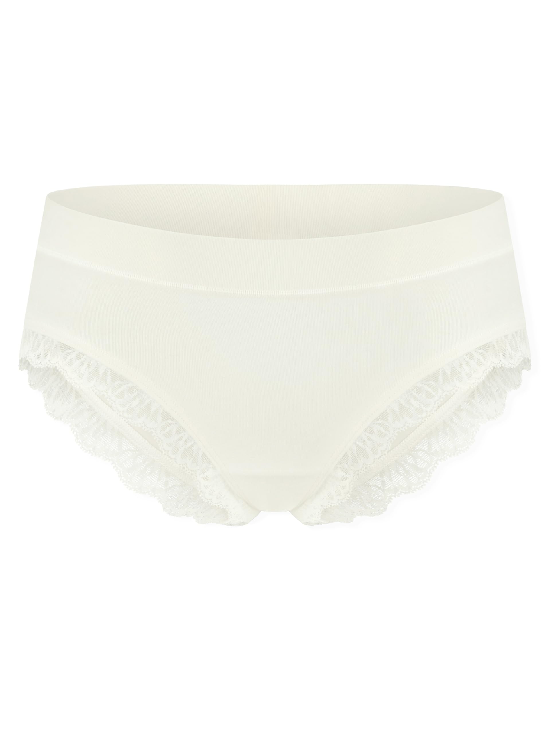 Schiesser Damen Brazilian Slip mit Spitze - Unique Cotton