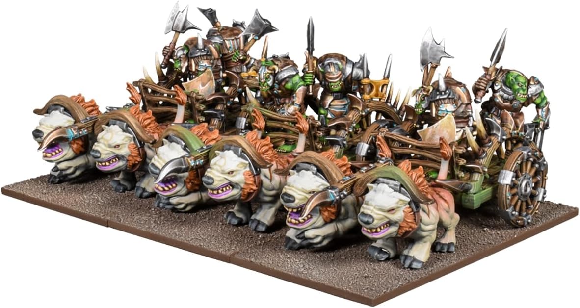 Kings of War: Orc - Chariots/Fight Wagons. Mantic Games. MGKWO305. Unassembled and unpainted