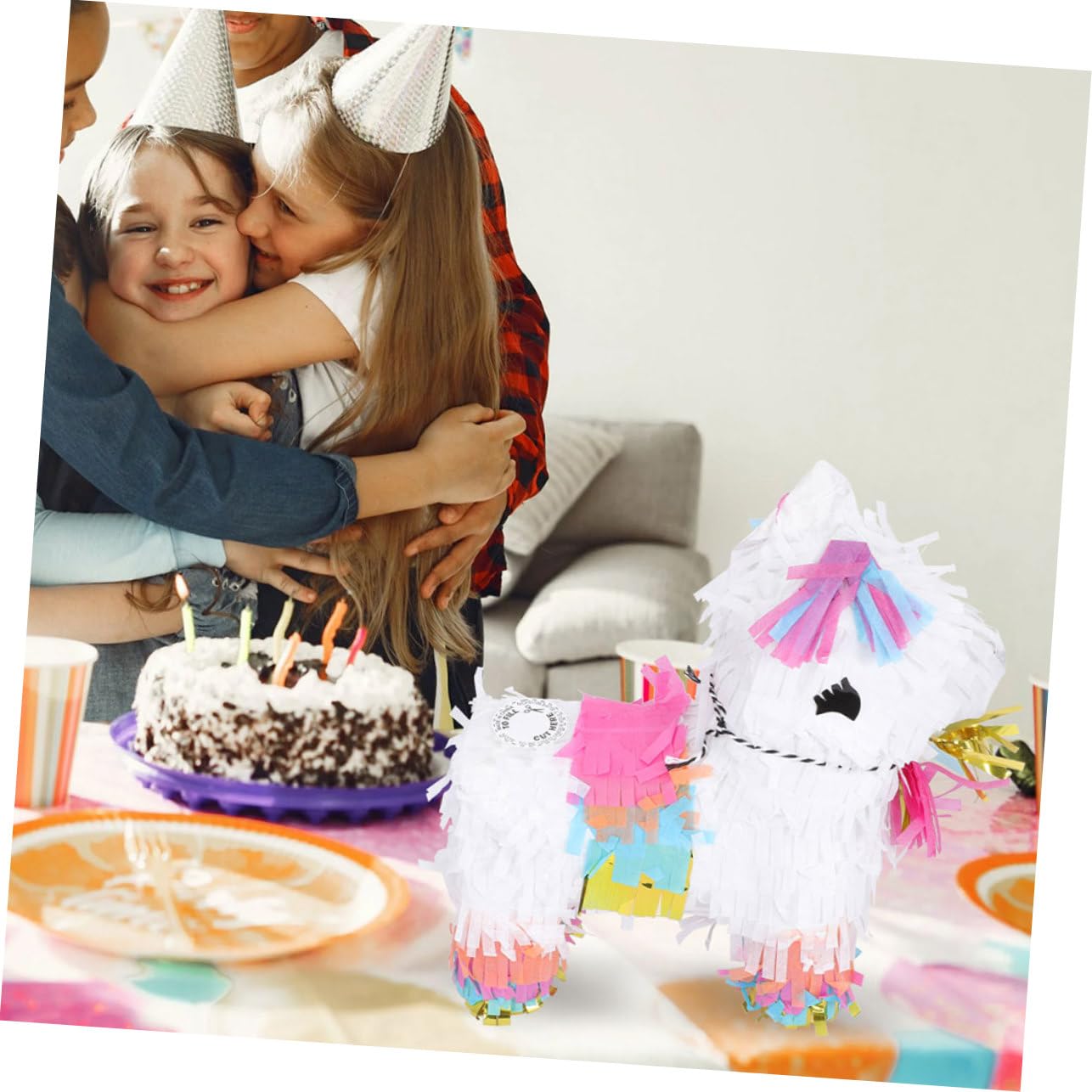 Piñata de Juguete con Forma de Animal 1 Juego de Papel | Fiesta y Celebración, Rellenable con Caramelos, Diseño 3d Adorable, Caja Práctica para Romper