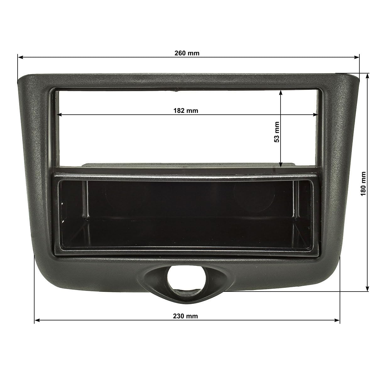 Cache-radio Pour Toyota Yaris P1 Et Yaris Verso P1 1999-2003 - Noir Avec Adaptateur ISO