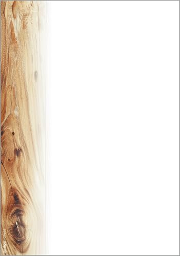 Papier motif bois de chêne brun SIGEL DP684 A5 pour invitations nature