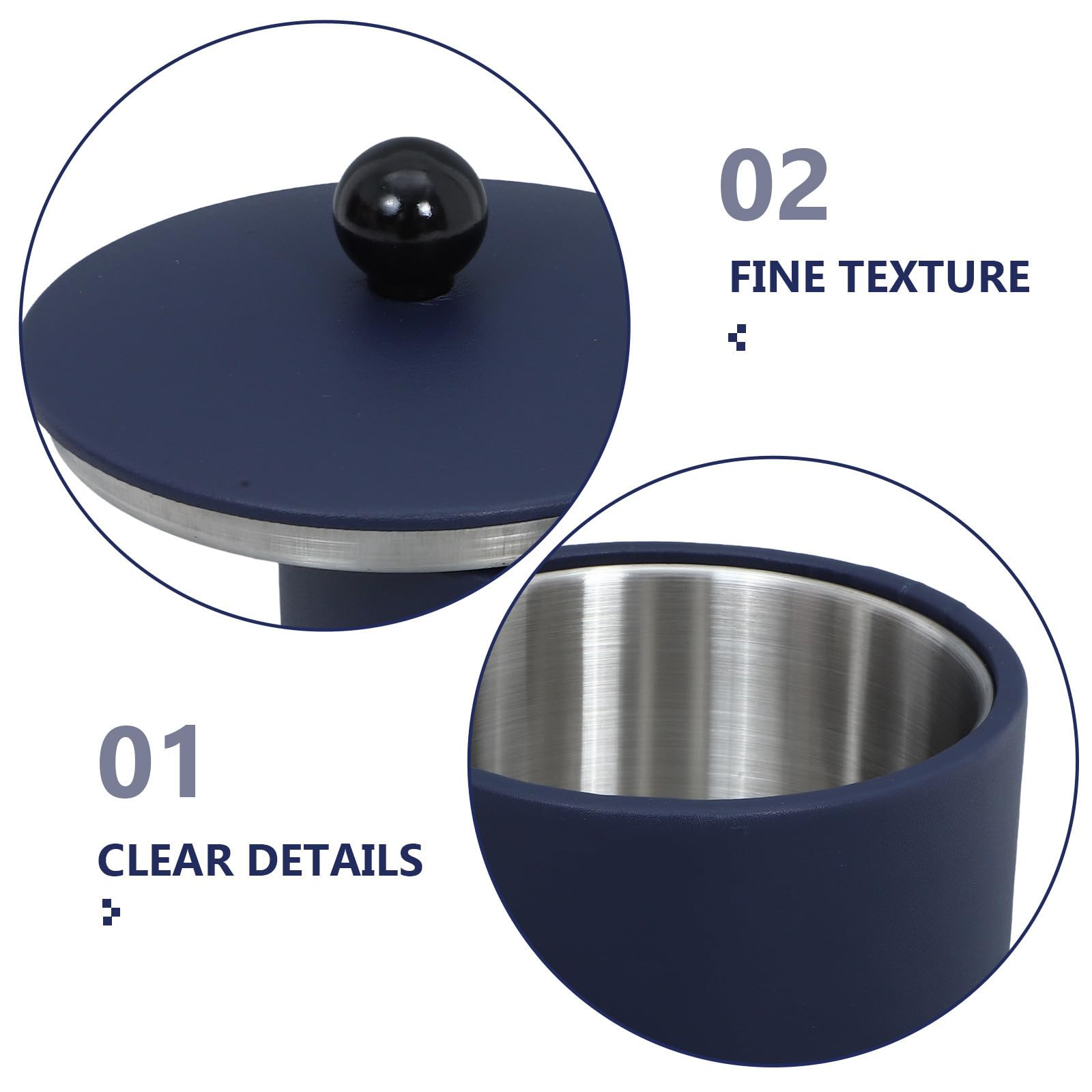 CLISPEED Seau à Glace Isotherme Acier Inoxydable Rond avec Couvercle et Pelle pour Bar Fêtes et Hôtels Bleu Unité