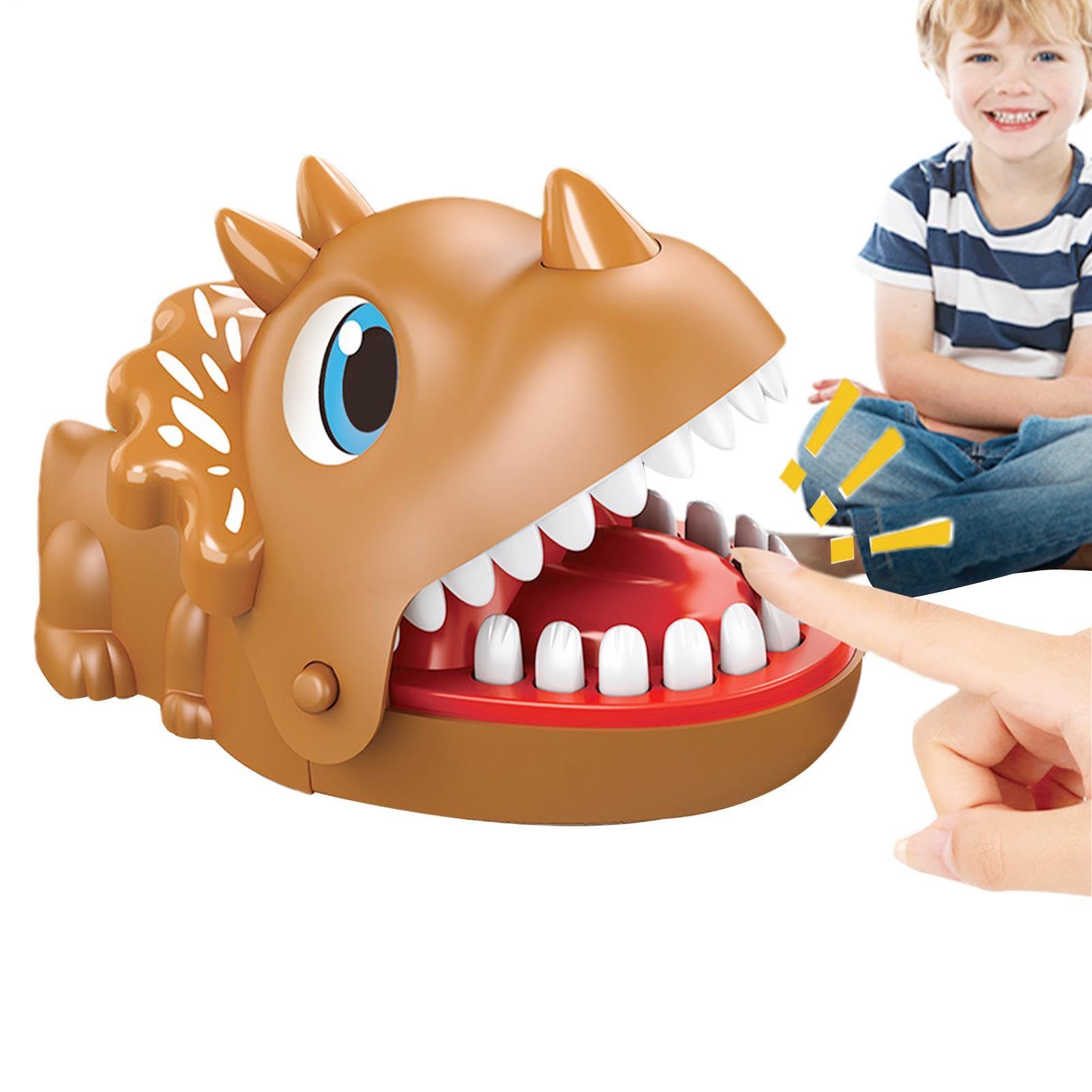 Dinosaur Games – PP 14.7x9.8cm | Triangle Dragon Mouth Finger Bite Toy, Interactive Dentist Teeth Challenge Game | For Family Party Kids Adults Travel Fun Tabletop Entertainment Activities