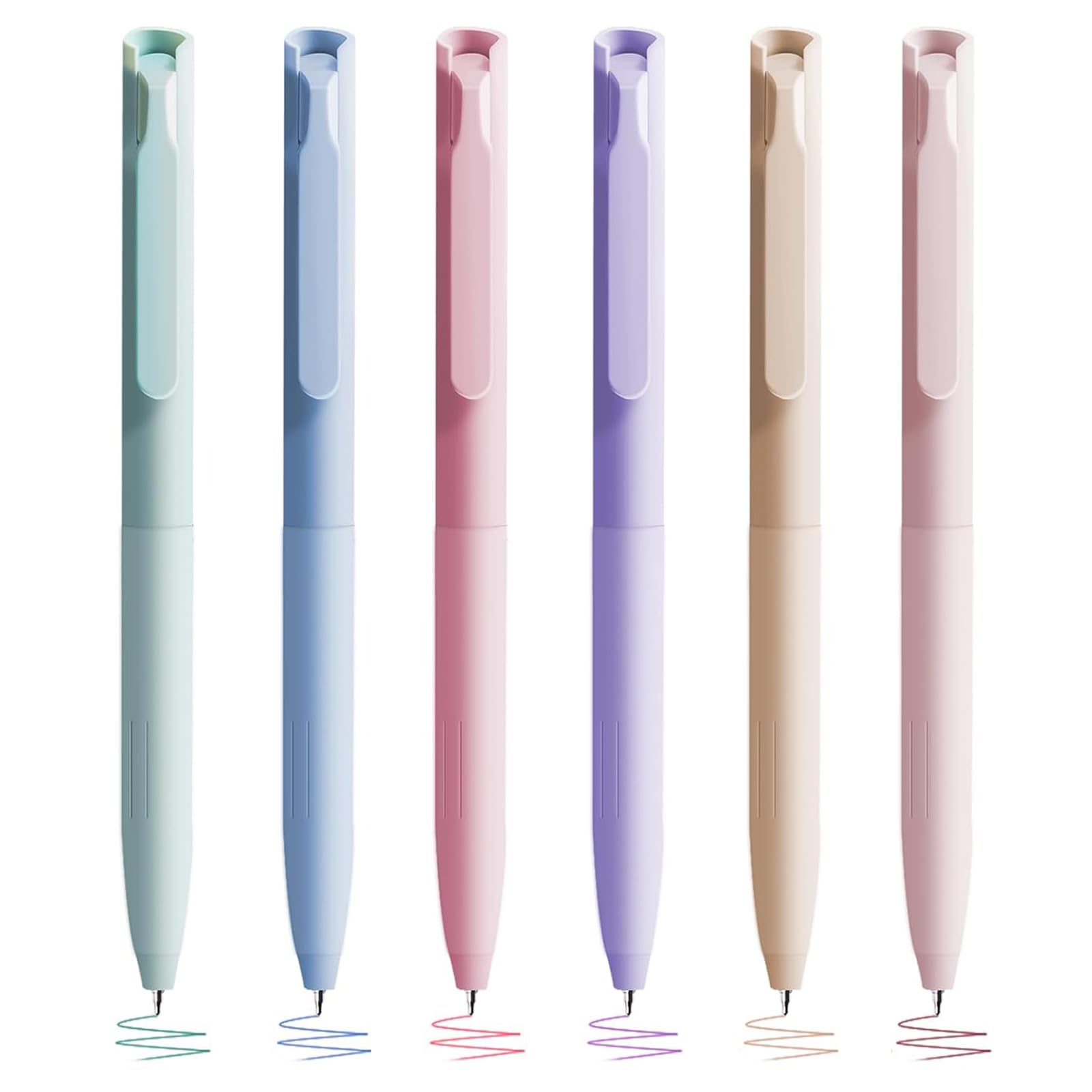 nalainaColored Gel Pens,6PCS Quick Dry Gel Ink Pens,0.5mm Premium Gel Roller Pens,Retractable Gel Ink Pens School Supplies Journaling Drawin,6 Colors