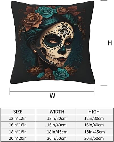 Miniatura 3 de Juego de 2 fundas de almohada decorativas con diseño de calavera muerta del día de los muertos para habitación, dormitorio, sofá, silla, automóvil,