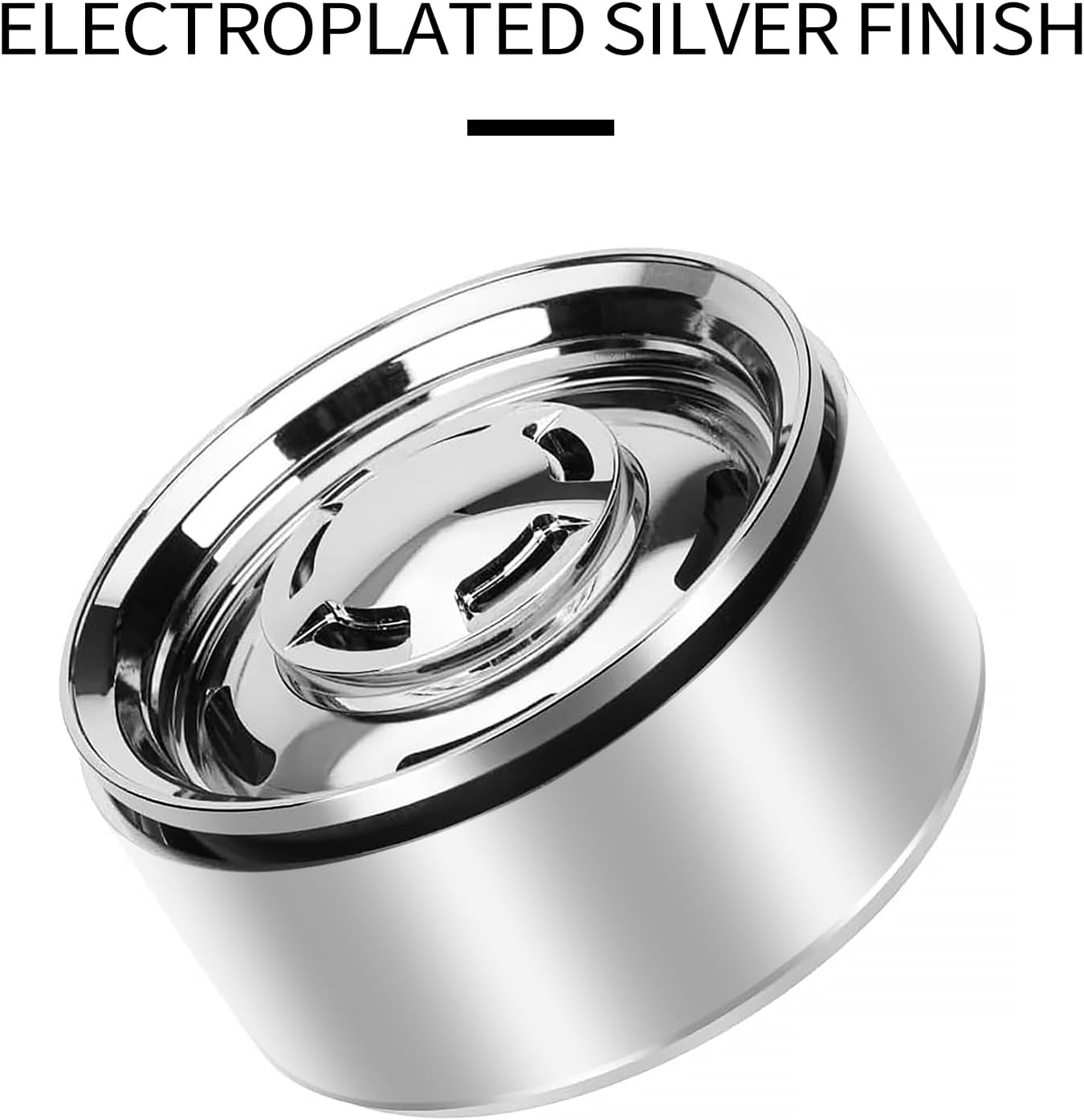 1.9 Beadlock Wheel Rims, Retro Vintage Design Wheel Hub for TRX4 F105 SCX10 Gen8 LC70 1/10 RC Crawler, Aluminum Alloy Plating, Electroplate Silver, 4 PCS