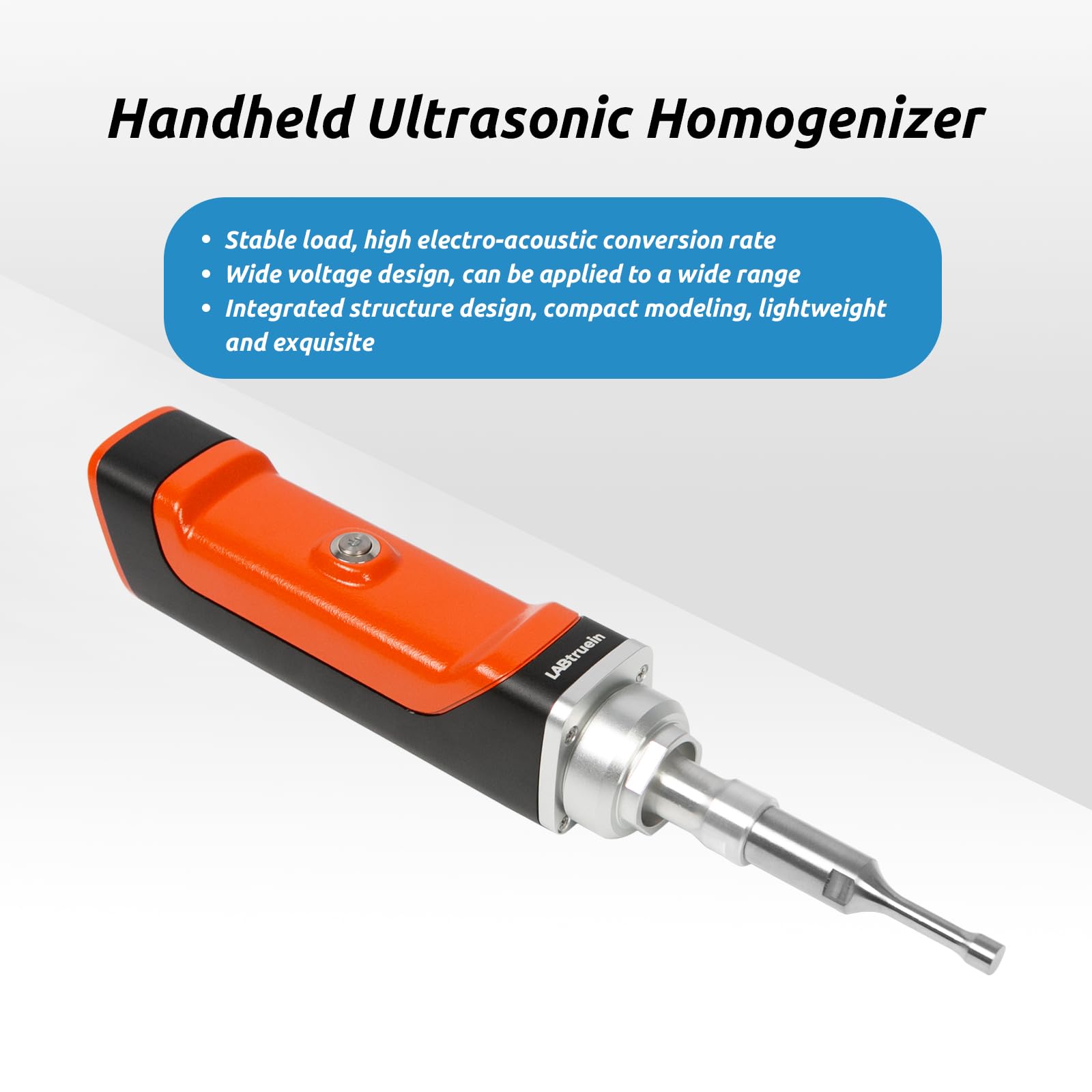 Miscelatore emulsionante da laboratorio omogeneizzatore ad ultrasuoni portatile con sonda in titanio Disruptor cellulare 38000PRM Sonicator Processore Volume di miscelazione (φ8 mm: 50-300