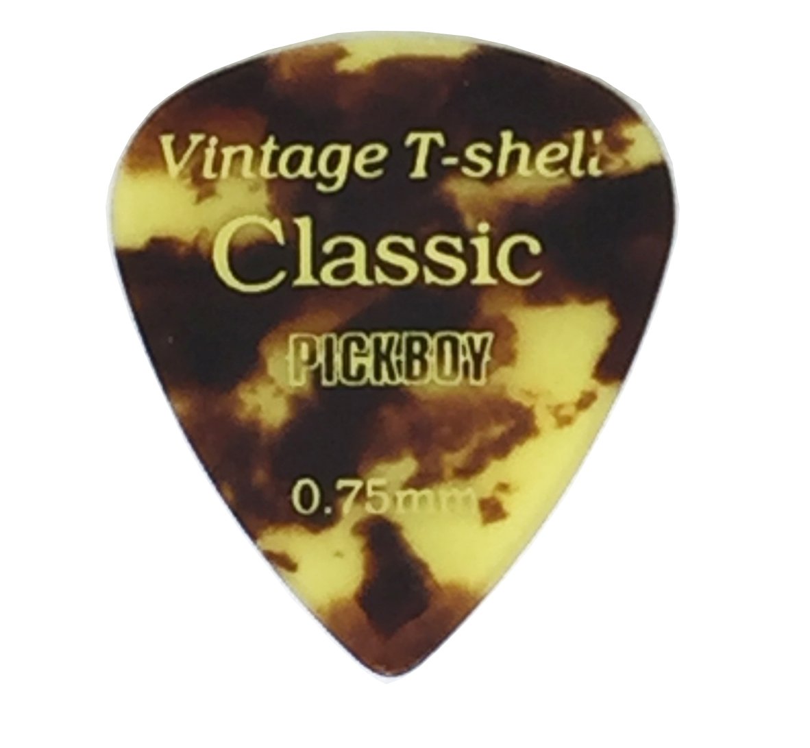 Pickboy Vintage Pick, Tortoise-Shell, Cellulose, 0.75mm, 10 picks