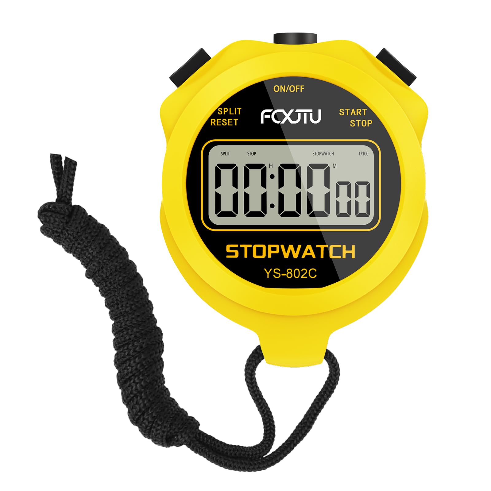 FCXJTU Simple Digital Sports Stopwatch, No Bells, No Clock, No Alarm, Simple Basic Operation, Silent, ON/Off, Pure Stopwatch for Swimming Running Training Kids Coaches Referees Teachers