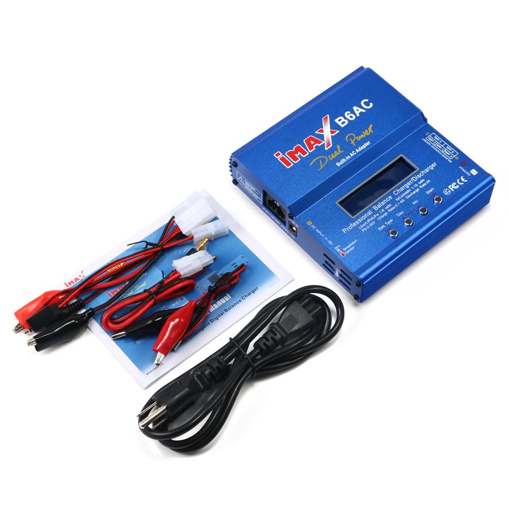 Chargeur Imax B6 AC RC 80 W 6 A avec écran LCD numérique double alimentation AC/DC Li-ion Life Nimh Nicd PB Lipo Déchargeur de batterie pour voiture RC avion, bateau