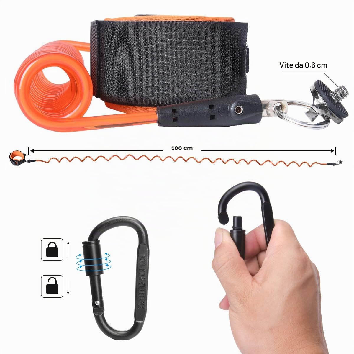 Impugnatura Galleggiante Bastone Impermeabile in Alluminio Selfie con Testa Supporto per Action Cam con Cinturino da Polso Kit Subacqueo per GoPro Hero 12 11 10 9 8 Insta360 DJI