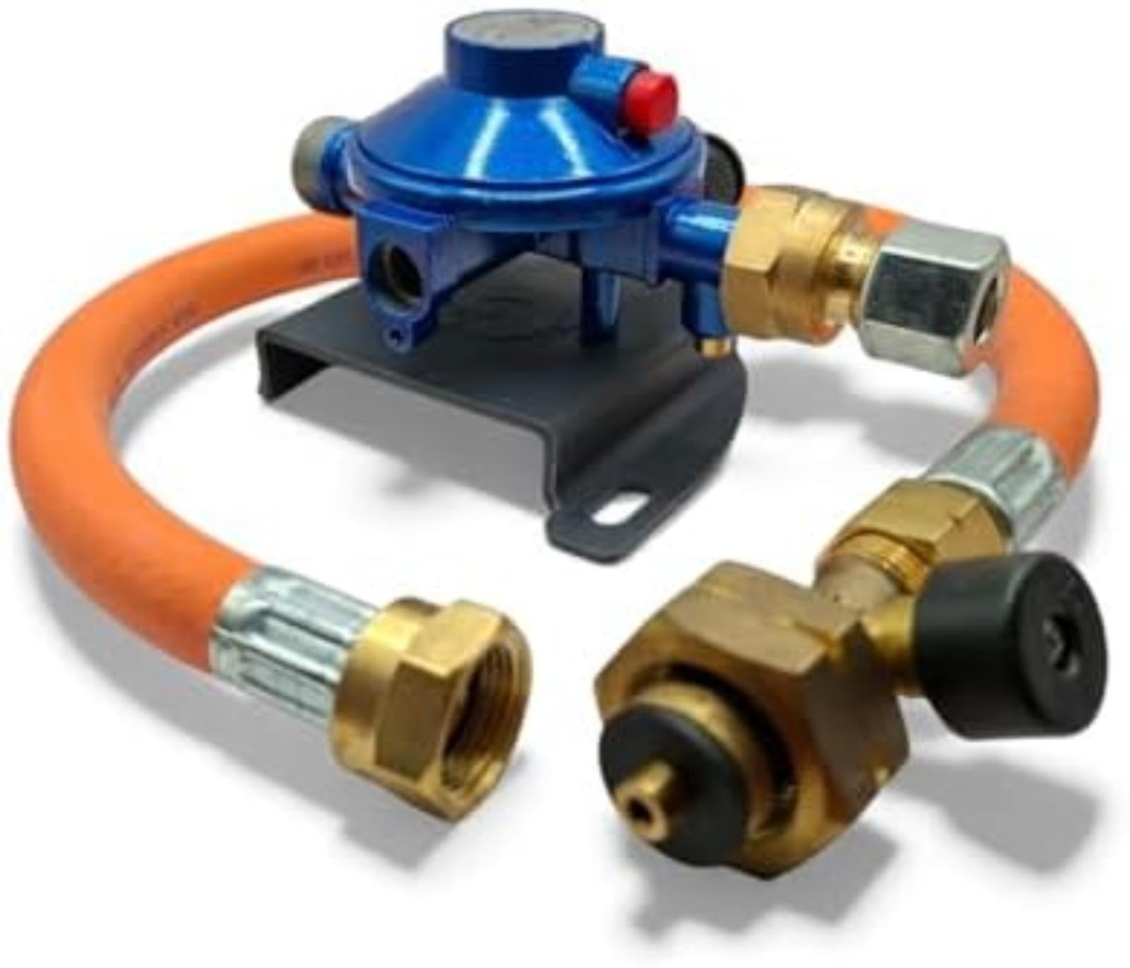 Regulator gazu Lpg 30Mbar 8Mm 450Mm G5 W21.8 Zestaw węży pigtailowych, do przyczepy kempingowej elastyczna rura wydechowa