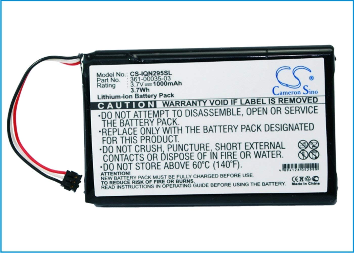 Batterie De Remplacement Pour Garmin Nuvi 2559LM - 3,7V, 1000 MAh, Li-ion - Autonomie Prolongée - 9