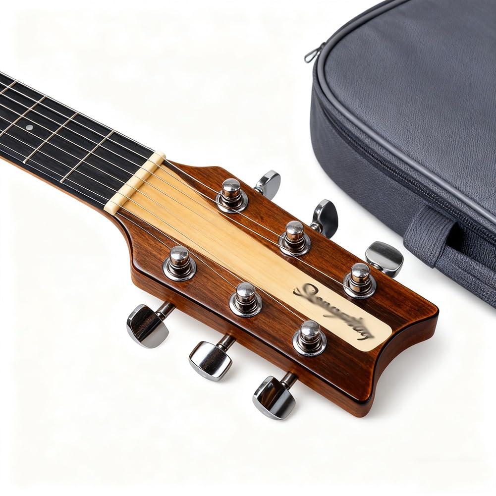 Chitarra Acustica, Set Chitarra Con Spalla Mancante, Custodia Morbida, Plettri, Corde E Tracolla Ideale Per Principianti, Adolescenti E Adulti(nero)