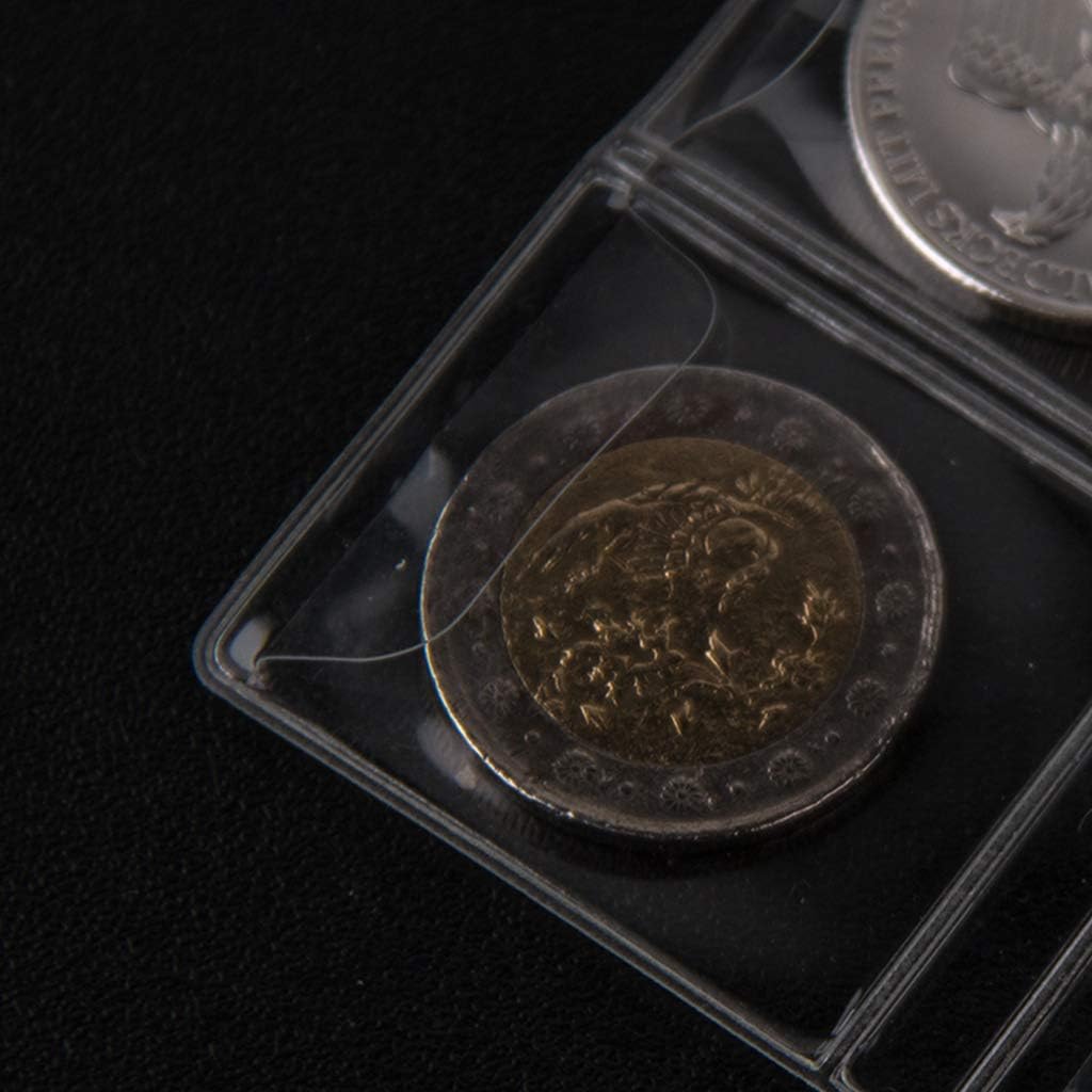 300 Pockets Coin Binders Pages - 1.38 inch Holders 10 pcs Loose-Leaf Sheets Acid-Free Collection Holders for Medallion Coin Stamp Currency Collecting Supplies 35x35mm / 1.38x1.38 inch CS03230