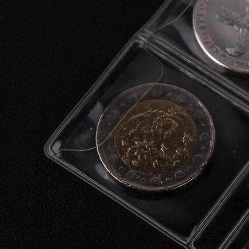 Miniatura 5 de 300 bolsillos para carpetas de monedas, soportes de 1.38 pulgadas, 10 hojas sueltas sin ácidos, soportes de colección para medallones, sellos de