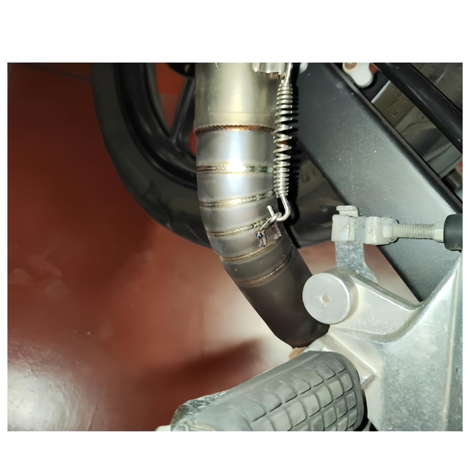Komplettes Auspuffrohr für HONDA CB125R CBR 125 125R 2010-2016 Motorrad Auspuff Schalldämpfer Front Link Rohr Silvery