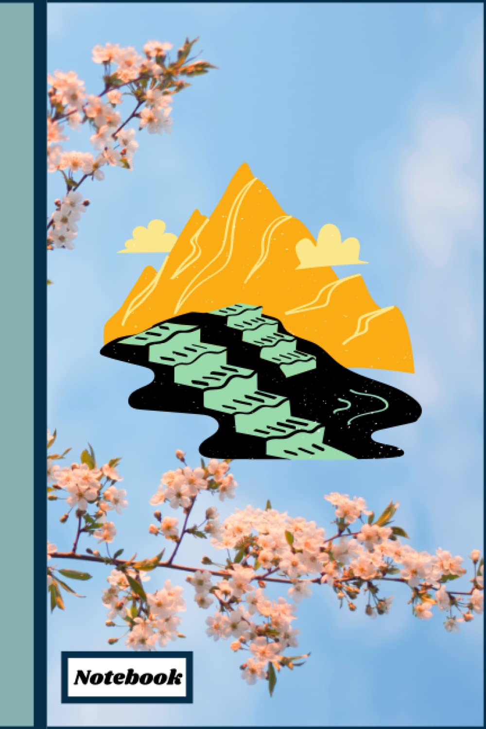 Machu Picchu Cover Design with flowers: Creative Pages with box on each page contain unique design, Unleash your awesome power of creativity
