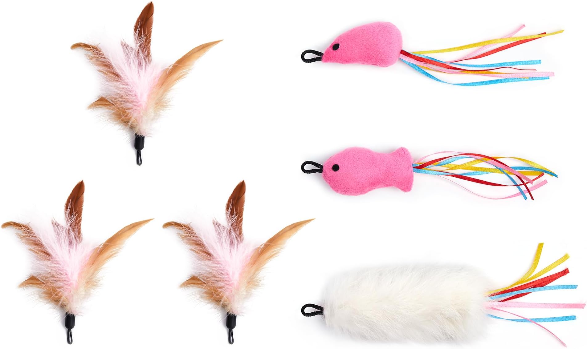 Potaroma 6 Pcs Attachment Refills for The Down Part of Hide and Seek Cat Toy