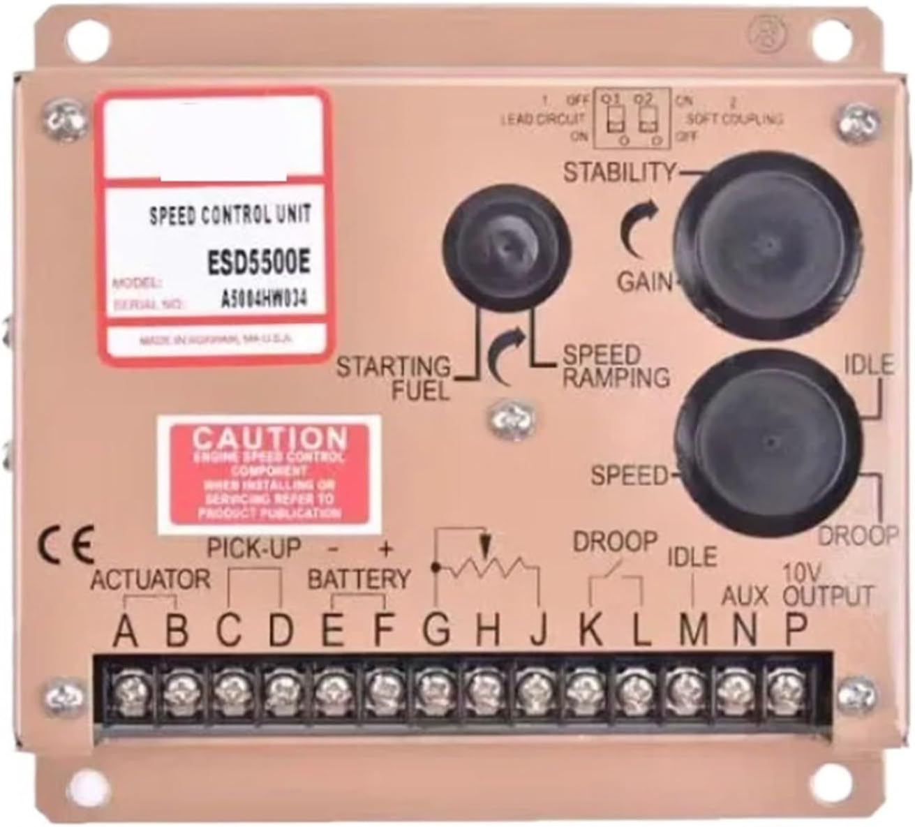 1pcs ESD5500E Dual Capacitor Diesel Genset Controller Engine Speed Regulator ESD 5500e(3034572 Speed Sensor)