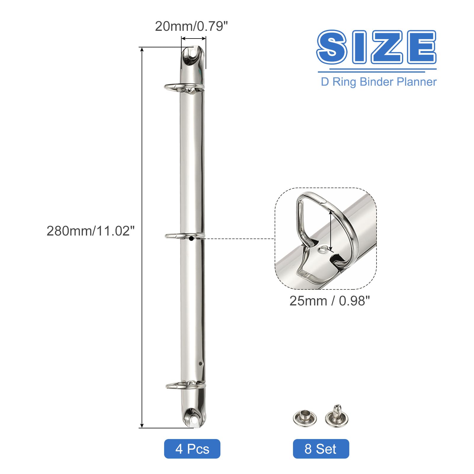 PATIKIL A4 3 Hole Ring Binder Mechanisms - Image 2