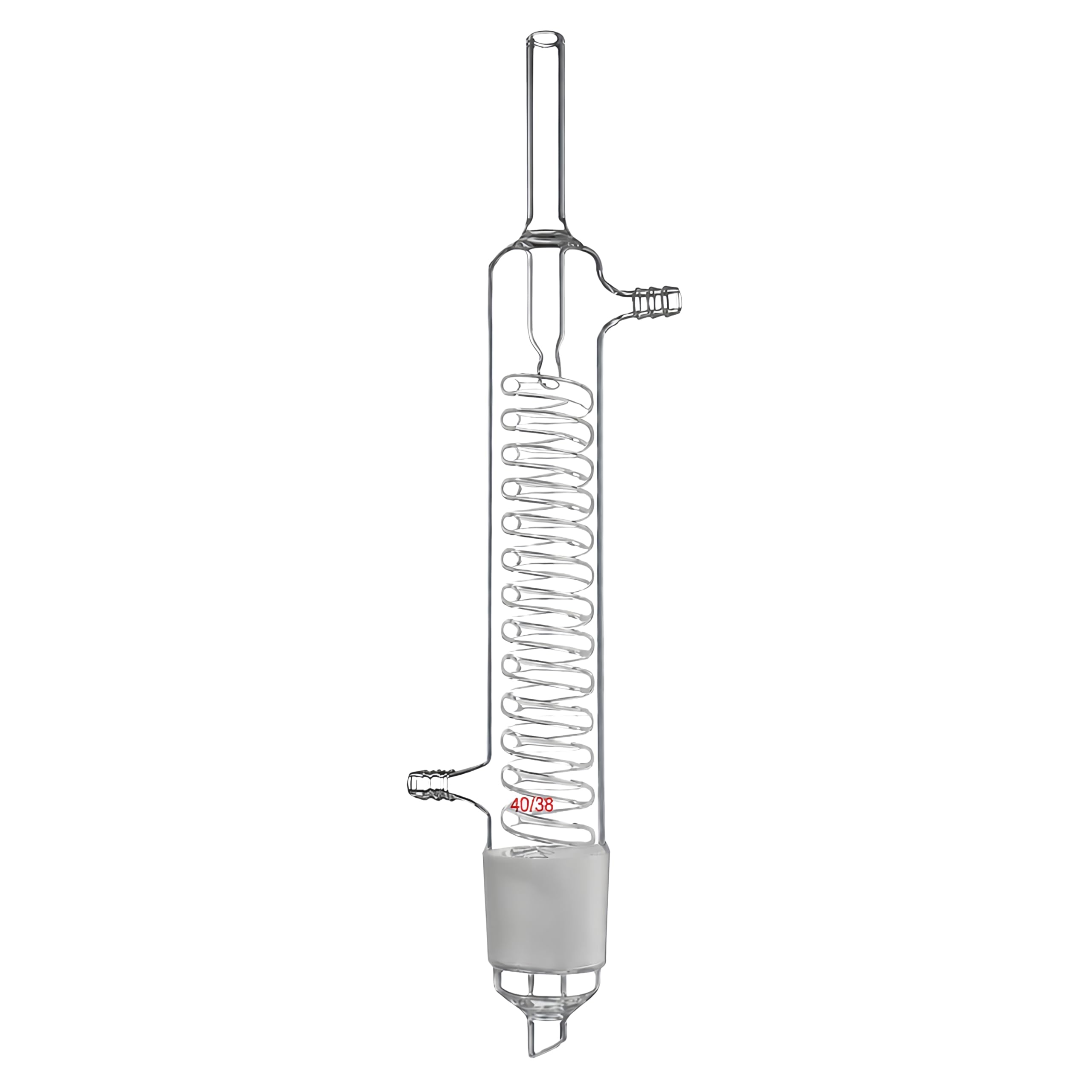 VIDOO Tubo Condensador Serpentín de Vidrio Borosilicato Alto para Extracción Soxhlet, Cristalería de Laboratorio Resistente al Calor y Productos Químicos, 2000ml