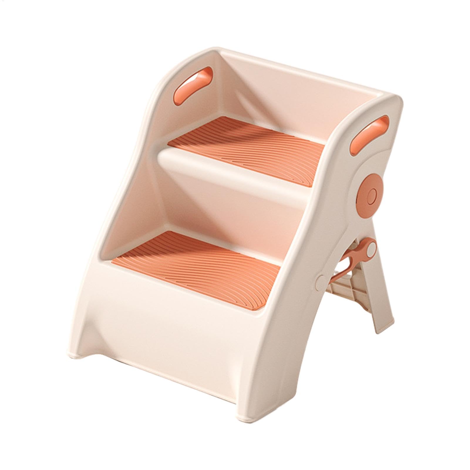 Tabouret de salle de bain pliable 2 marches avec poignées pour la maison