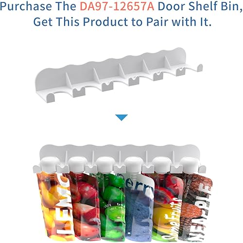 Miniatura 7 de DA97-12657A - Estantes para puerta de refrigerador, compatible con Sam-sung Refrigerador de repuesto RF260 RF261, apto para piezas de refrigerador